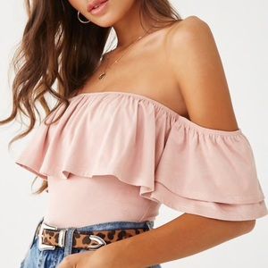 faux suede bodysuit nwot